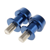 Maxbell 2x Motorcycle CNC Swingarm Swing Arm Spools Sliders Stand Bobbins 10mm Blue