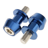 Maxbell 2x Motorcycle CNC Swingarm Swing Arm Spools Sliders Stand Bobbins 10mm Blue