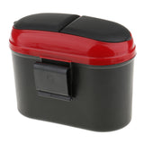 Maxbell Mini Car Removable Trash Bin Rubbish Garbage Can Storage Box with Hook Red