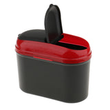 Maxbell Mini Car Removable Trash Bin Rubbish Garbage Can Storage Box with Hook Red