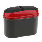 Maxbell Mini Car Removable Trash Bin Rubbish Garbage Can Storage Box with Hook Red