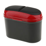 Maxbell Mini Car Removable Trash Bin Rubbish Garbage Can Storage Box with Hook Red