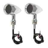 Maxbell 2 Piece 20-LED Brake Turn Signal Tail Light for Motorcycle Chrome + Clear #2