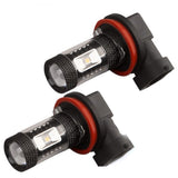 Maxbell 2 Pieces H11 2828 6LED 30W Car Fog Driving DRL Light Bulbs 7000K Cool White