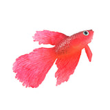 Maxbell Artificial Silicone Soft Glowing Effect Betta Aquarium Fish Tank Decor Red