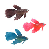 Maxbell Artificial Silicone Soft Glowing Effect Betta Aquarium Fish Tank Decor Red
