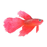 Maxbell Artificial Silicone Soft Glowing Effect Betta Aquarium Fish Tank Decor Red