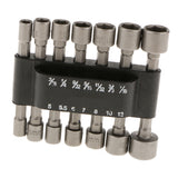 Maxbell 14x Power Nut Driver Drill Bit SAE Metric Socket Wrench Screw 1/4''Hex Shank