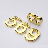 Maxbell Golden Plastic Self-Adhesive House Hotel Door Number  Sticky Numeric Digit 0