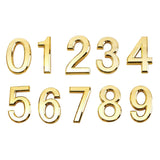 Maxbell Golden Plastic Self-Adhesive House Hotel Door Number  Sticky Numeric Digit 0