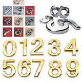 Maxbell Golden Plastic Self-Adhesive House Hotel Door Number  Sticky Numeric Digit 0
