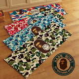 Maxbell Anti-Slip Bathing Ape Pattern Flannel Mat Rug Room Carpet Floor Cover Green