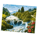 Maxbell DIY Painting By Number Kit Canvas Wall Artwork Painting Picture Wild River