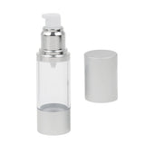 Maxbell Airless Lotion Bottle Refillable Sunscreen Lotion Container 30ml Silver