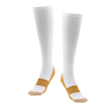 Maxbell Unisex Nylon Copper Anti-Fatigue Compression Support Socks S/M White