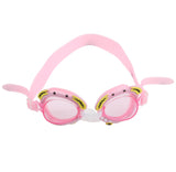 Maxbell Cute Kids Swimming Goggles Glasses Anti-fog Swim Goggle Crab Decor Pink