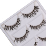 Maxbell 5 Pairs Beauty Makeup Handmade Messy Cross Style False Eyelashes  White