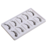 Maxbell 5 Pairs Beauty Makeup Handmade Messy Cross Style False Eyelashes  White