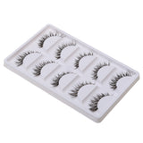 Maxbell 5 Pairs Beauty Makeup Handmade Messy Cross Style False Eyelashes  White