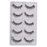 Maxbell 5 Pairs Beauty Makeup Handmade Messy Cross Style False Eyelashes  White