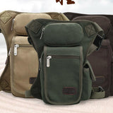 Maxbell Utility Canvas Tactical Leg Bag Motor Cycling Fishing Waist Hip Bag Green