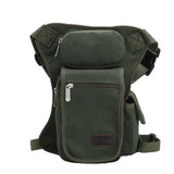 Maxbell Utility Canvas Tactical Leg Bag Motor Cycling Fishing Waist Hip Bag Green