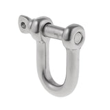 Maxbell 304 Stainless Steel Screw Pin D Shackle Marine Boat Shade Rigging Silver M8