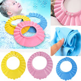 Maxbell Baby Kids Shampoo Bath Shower Cap Wash Hair Shield Waterproof Visor Hat Blue