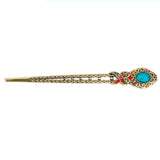 Maxbell Women Retro Crystal Hairpin Jewelry Hair Stick Hair Clip Colorful