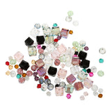 Maxbell 100Pcs Assorted Crystal DIY Charms Hair Bow Beads Craft Accessory