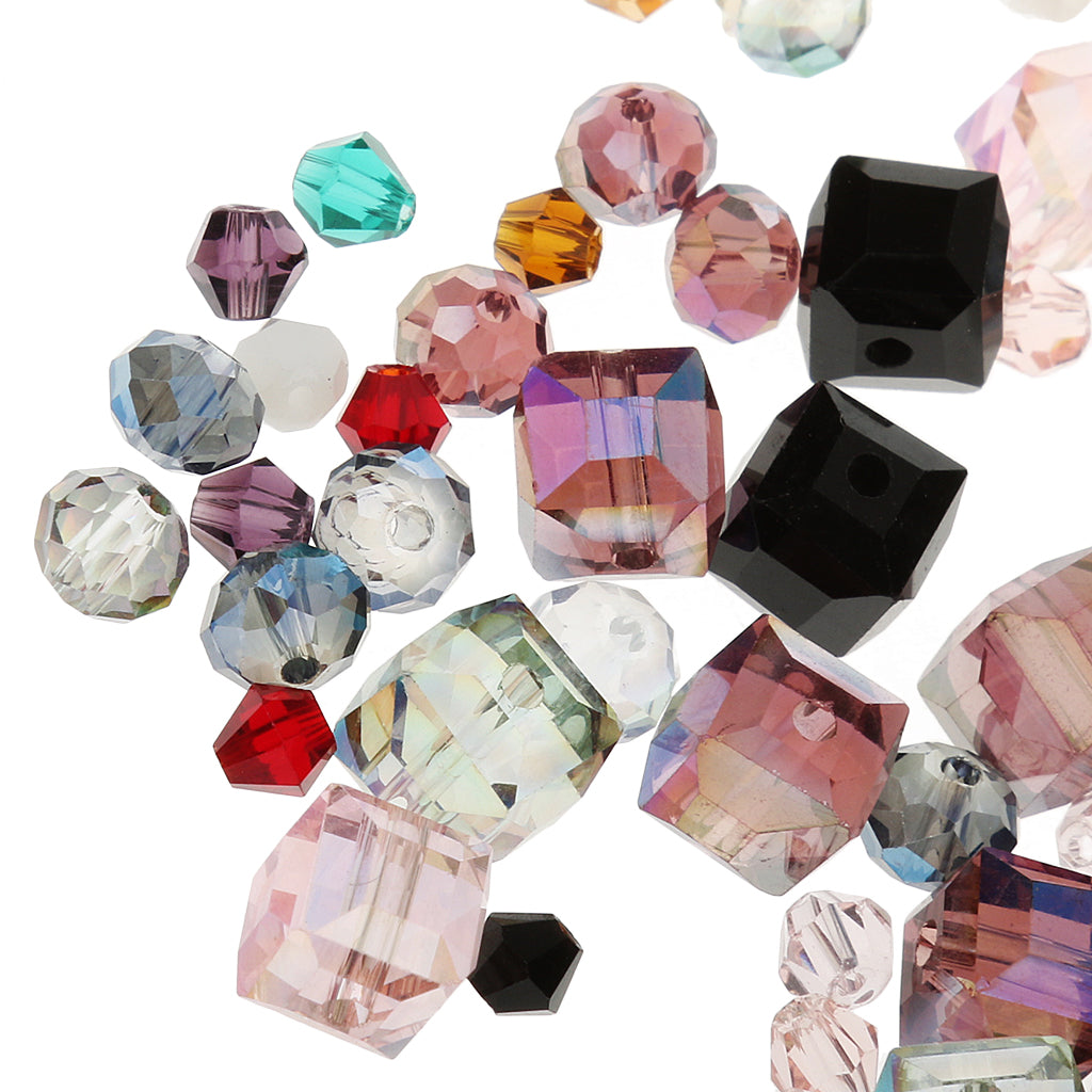 Maxbell 100Pcs Assorted Crystal DIY Charms Hair Bow Beads Craft Accessory