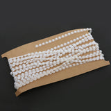 Maxbell 5M Pearl Half Round Beads Chain Cotton Line Garland Wedding DIY Decor White