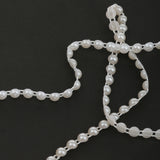 Maxbell 5M Pearl Half Round Beads Chain Cotton Line Garland Wedding DIY Decor White