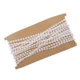 Maxbell 5M Pearl Half Round Beads Chain Cotton Line Garland Wedding DIY Decor White