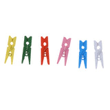 Maxbell 50Pcs Mixed Color Mini Wooden Clothes Photo Paper Peg Clothespin Craft Clips