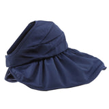 Maxbell Foldable Mountaintop Outdoor Broad Brim Visor Sun Hats Hiking Cap Navy