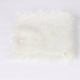 Maxbell Newborn Baby Faux Fur Blanket Basket Stuffer Photography Photo Props White