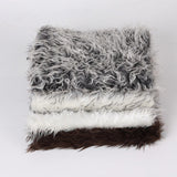 Maxbell Newborn Baby Faux Fur Blanket Basket Stuffer Photography Photo Props White