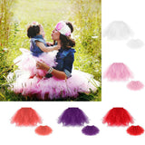 Maxbell Womens Girls Kids Princess Ballet Tutu Skirt Wedding Prom Mini Fancy Dress Baby White