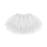 Maxbell Womens Girls Kids Princess Ballet Tutu Skirt Wedding Prom Mini Fancy Dress Baby White