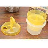 Maxbell Baby Formula Milk Powder Dispenser 3 Sections Container Storage Box Yellow