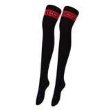 Maxbell Ladies Over the Knee Socks Thigh High Striped Sports Stockings Long