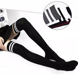 Maxbell Ladies Over the Knee Socks Thigh High Striped Sports Stockings Long