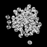 Maxbell 50 Faceted Glass Crystal Loose Beads Spacer Bicone Jewelry Finding 4mm White