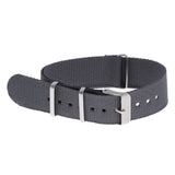 Maxbell Woven Nylon Watch Strap Wristwatch Band Stainless Steel Buckle Gray 20mm