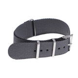 Maxbell Woven Nylon Watch Strap Wristwatch Band Stainless Steel Buckle Gray 20mm