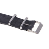 Maxbell Woven Nylon Watch Strap Wristwatch Band Stainless Steel Buckle Gray 20mm