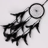 Maxbell Handmade Black Feather with Beads Dream Catcher Wall Hanging Decoration