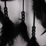Maxbell Handmade Black Feather with Beads Dream Catcher Wall Hanging Decoration