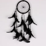 Maxbell Handmade Black Feather with Beads Dream Catcher Wall Hanging Decoration